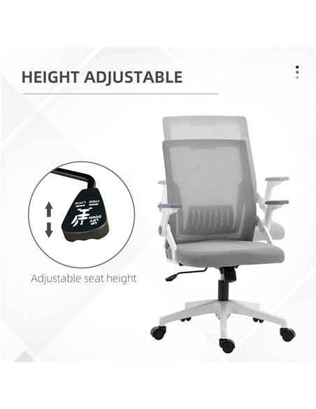 Vinsetto Mesh Office Chair with Lumbar Support, Grey 921-670V70GY - pic 27558 | FastDaddyshop
