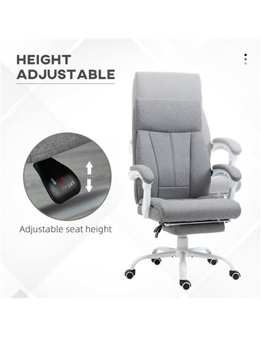 Vinsetto Executive Fabric Reclining Office Chair, Grey 921-669V70GY