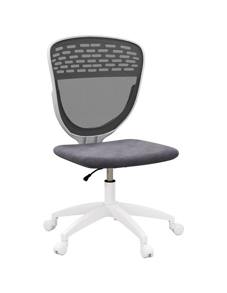 Vinsetto Armless Desk Chair, Mesh Office Chair, Height Adjustable with Swivel Wheels, Grey - pic 27627 | FastDaddyshop