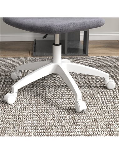 Vinsetto Armless Desk Chair, Mesh Office Chair, Height Adjustable with Swivel Wheels, Grey
