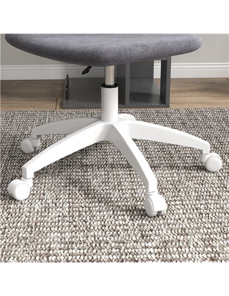 Vinsetto Armless Desk Chair, Mesh Office Chair, Height Adjustable with Swivel Wheels, Grey - pic 27635 | FastDaddyshop