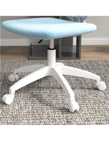 Vinsetto Armless Desk Chair, Mesh Office Chair, Height Adjustable with Swivel Wheels, Blue