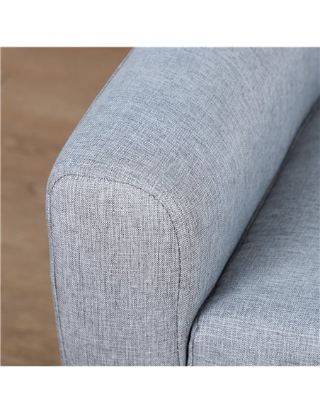 HOMCOM 2 Seater Toddler Chair Kids Mini Sofa Children Armchair Seating Chair Bedroom Playroom Furniture Wood Frame Grey - pic 27732 | FastDaddyshop