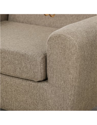HOMCOM Kids Sofa Toddler Chair Children Armchair for Preschool Bedroom Playroom with Ear Modeling Wood Brown