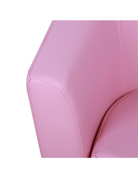 HOMCOM Kids Toddler Sofa Children's Armchair Footstool with Thick Padding, Anti-skid Foot Pads, 30 x 28 x 21cm, Pink - pic 27796 | FastDaddyshop