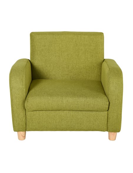 HOMCOM Children Armchair Mini Sofa Wood Frame Anti-Slip Legs High Back, Green - pic 27798 | FastDaddyshop