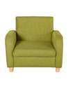HOMCOM Children Armchair Mini Sofa Wood Frame Anti-Slip Legs High Back, Green