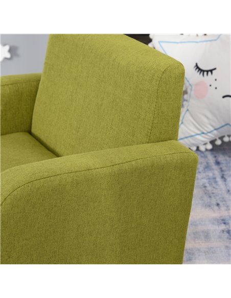HOMCOM Children Armchair Mini Sofa Wood Frame Anti-Slip Legs High Back - pic 27806 | FastDaddyshop
