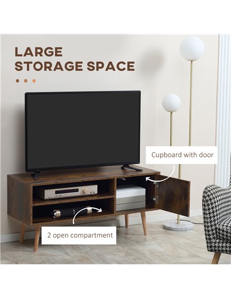 HOMCOM TV Unit Cabinet for TVs up to 55 Inches, Brown 839-180BN - pic 27846 | FastDaddyshop