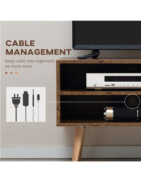 HOMCOM TV Unit Cabinet for TVs up to 55 Inches, Brown 839-180BN - pic 27847 | FastDaddyshop