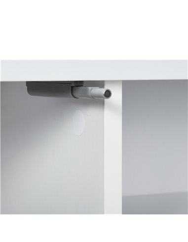HOMCOM Floating TV Stand Cabinet for TVs up to 60" with Open Shelf, Storage Cupboards, Cable Management, White