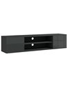 HOMCOM Floating TV Stand Cabinet for TVs up to 60" with Open Shelf, Storage Cupboards and Cable Management, Grey