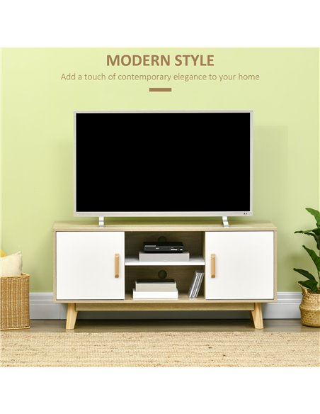 HOMCOM Modern TV Cabinet, TV Stand for 55" TVs, Natural 839-224 - pic 27945 | FastDaddyshop