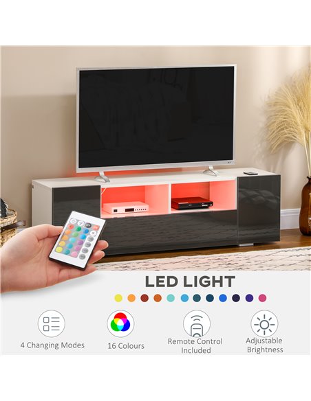 HOMCOM Modern TV Stand Unit for TVs up to 60", Grey 839-649V00GY - pic 27955 | FastDaddyshop