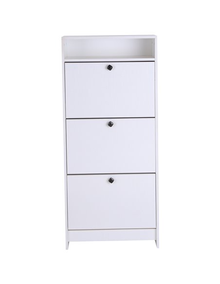 HOMCOM Shoe Storage Cabinet With 3 Drawers, Chipboard-White - pic 27967 | FastDaddyshop