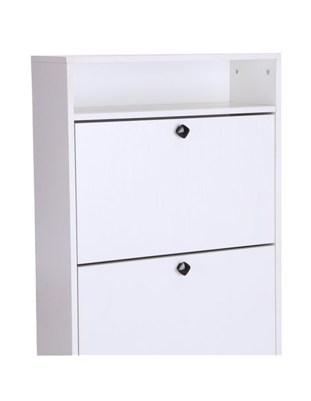 HOMCOM Shoe Storage Cabinet With 3 Drawers, Chipboard-White - pic 27968 | FastDaddyshop