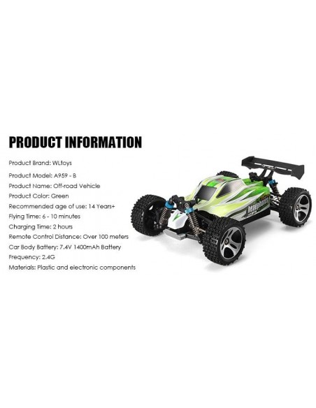 WL Toys 1:18 Very Fast 70km/h RTR Electric Radio Controlled Car 2.4GHz - photo09 - pic 2798 | FastDaddyshop
