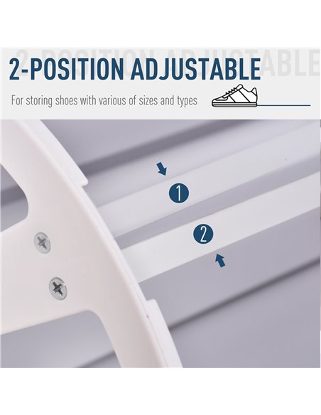 HOMCOM 4 Compartment Shoe Storage Cabinet with Shelves, White 833-293V01 - pic 27982 | FastDaddyshop