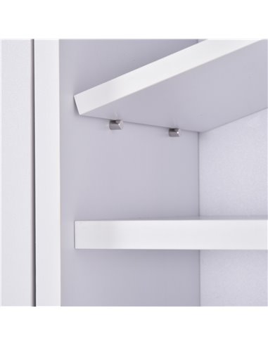 HOMCOM 4 Compartment Shoe Storage Cabinet with Shelves, White 833-293V01