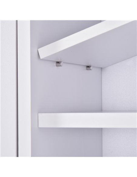 HOMCOM 4 Compartment Shoe Storage Cabinet with Shelves, White 833-293V01 - pic 27986 | FastDaddyshop