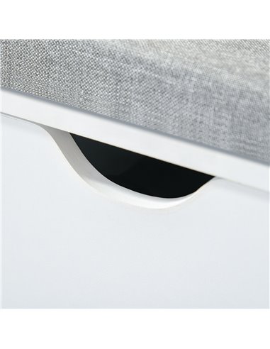 HOMCOM Shoe Bench, Shoe Storage Cabinet with 7 Compartments, Drawer, Adjustable Shelves, White and Grey