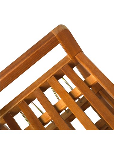 HOMCOM 5-Tier Shoe Rack, Wooden Shoe Storage Organiser with Hangers, Holds up to 24 Pairs, Teak