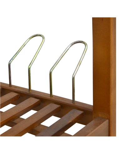 HOMCOM 3-Tier Shoe Rack, Wooden Shoe Storage Organiser with 2 Hangers, Holds up to 12 Pairs, Teak