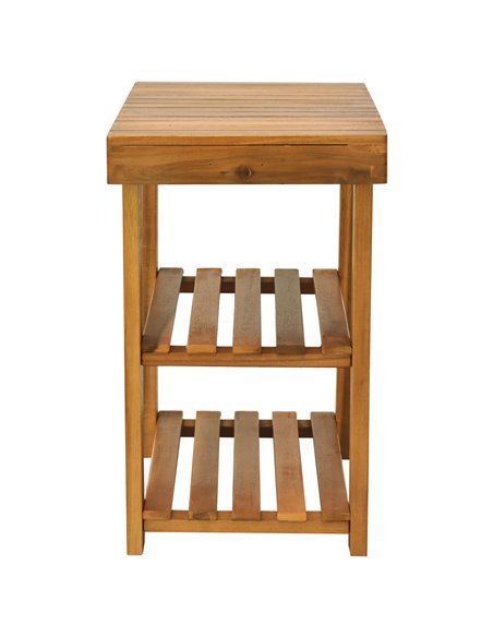 HOMCOM Wood Shoe Bench, 3-Tier Shoe Storage Rack, Teak 833-441V01 - pic 28029 | FastDaddyshop