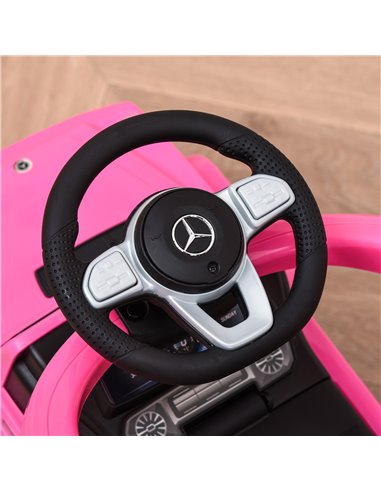 HOMCOM Compatible Ride-On Push Along Car Mercedes-Benz G350, Foot to Floor Slider, Pink