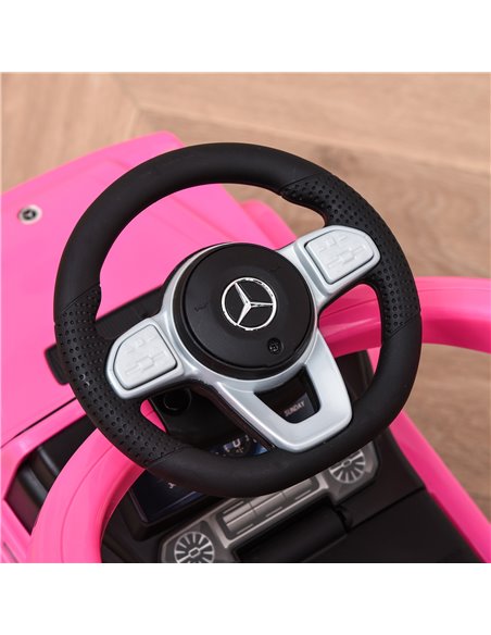 HOMCOM Compatible Ride-On Push Along Car Mercedes-Benz G350, Foot to Floor Slider, Pink - pic 28129 | FastDaddyshop