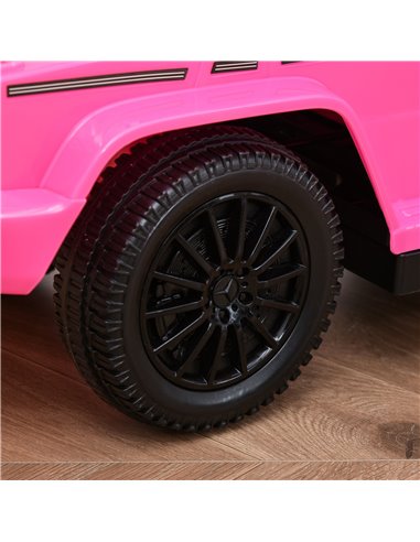 HOMCOM Compatible Ride-On Push Along Car Mercedes-Benz G350, Foot to Floor Slider, Pink