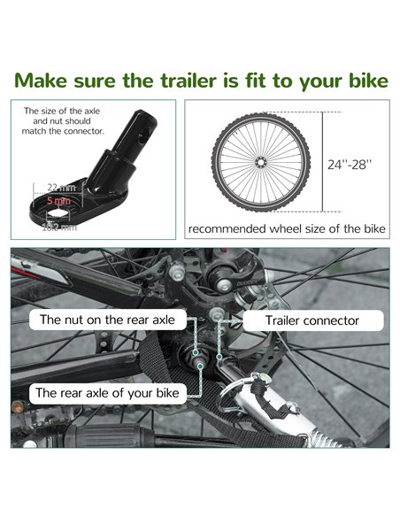 HOMCOM Child Bike Trailer, 2 In 1 Baby Stroller 2-Seater Transport Carrier with Hitch Coupler, Brake, Green - pic 28156 | FastDaddyshop