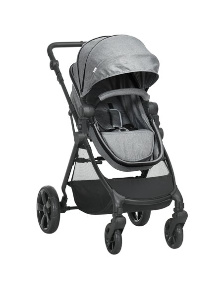 HOMCOM Lightweight Pushchair,Travel Baby Stroller with Reversible Seat, Grey - pic 28167 | FastDaddyshop