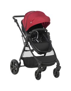 HOMCOM Lightweight Pushchair,Travel Baby Stroller with Reversible Seat, Red
