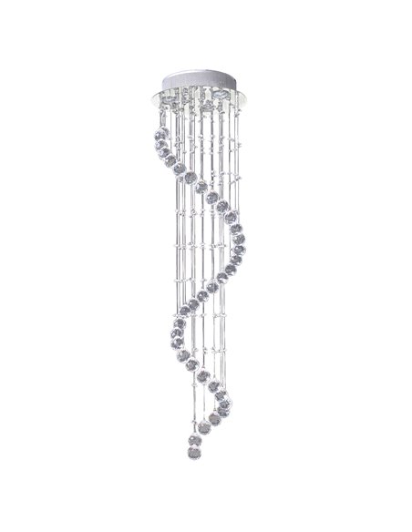HOMCOM Spiral Crystal Chandelier 160 Octagons, Silver 02-0302 - pic 28212 | FastDaddyshop