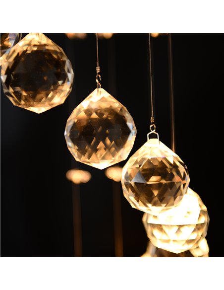 HOMCOM Spiral Crystal Chandelier 160 Octagons, Silver 02-0302 - pic 28220 | FastDaddyshop