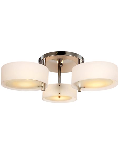HOMCOM Acrylic Lamp, Indoor 3 Light, Pendant Chandelier Flush Mount with Chrome Finish - pic 28221 | FastDaddyshop