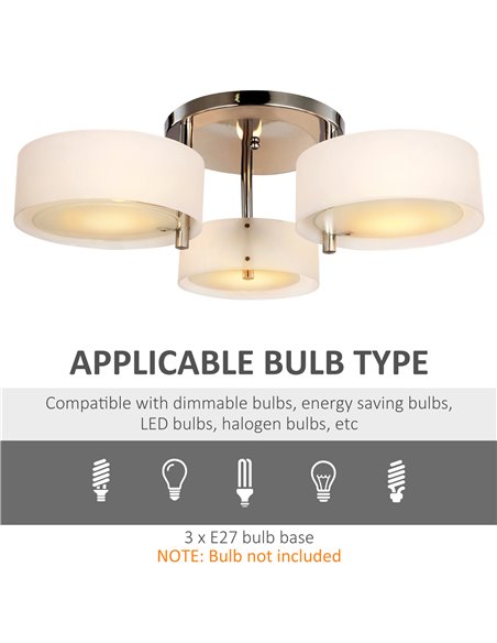 HOMCOM Acrylic Lamp, Pendant Chandelier Flush Mount, B31-011 - pic 28225 | FastDaddyshop
