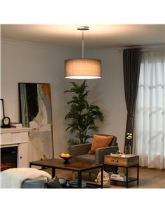 HOMCOM LED Pendant Light Chandelier with Three Lighting Modes, Grey 2