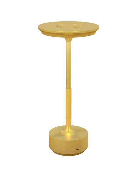 HOMCOM Cordless LED Table Lamp with 4000mAh Rechargeable Battery, 3 Colour, Gold Tone - pic 28338 | FastDaddyshop