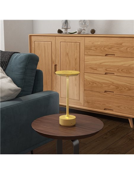 HOMCOM Cordless LED Table Lamp with 4000mAh Rechargeable Battery, 3 Colour, Gold Tone - pic 28339 | FastDaddyshop