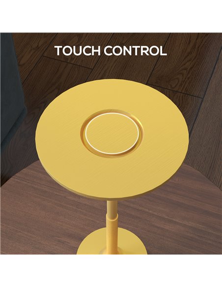 HOMCOM Cordless LED Table Lamp with 4000mAh Rechargeable Battery, 3 Colour, Gold Tone - pic 28344 | FastDaddyshop