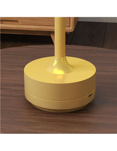 HOMCOM Cordless LED Table Lamp with 4000mAh Rechargeable Battery, 3 Colour, Gold Tone