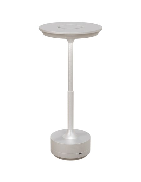 HOMCOM Cordless LED Table Lamp with 4000mAh Rechargeable Battery, 3 Colour, Silver - pic 28347 | FastDaddyshop