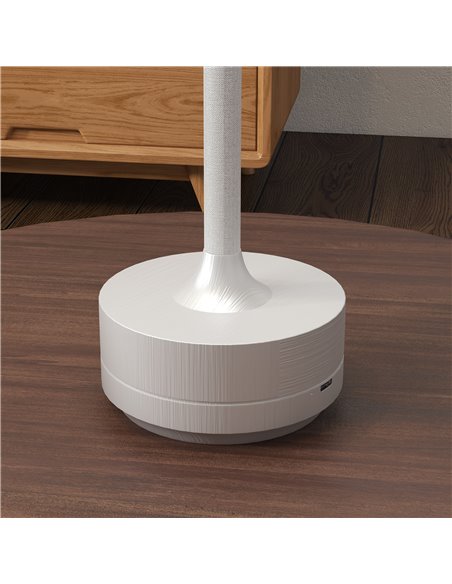 HOMCOM Cordless LED Table Lamp with 4000mAh Rechargeable Battery, 3 Colour, Silver - pic 28355 | FastDaddyshop