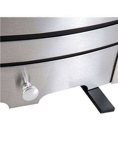 HOMCOM 2KW Electric Fireplace Pebble Burning Effect Heater Fire Flame Indoor Stove LED Lighting - Stainless Steel