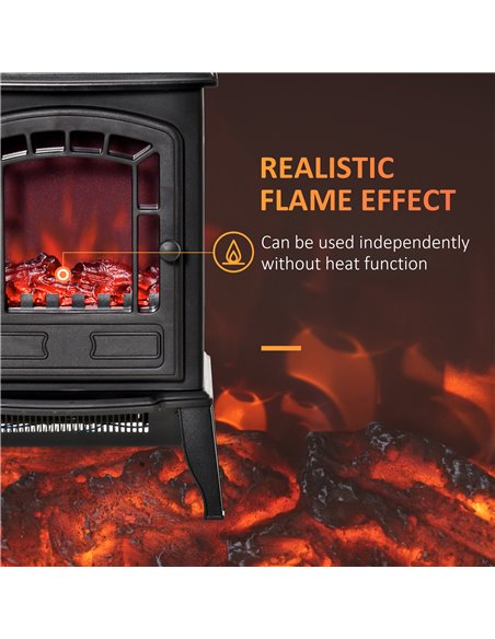 HOMCOM Free standing Electric Fireplace Stove, Fireplace Heater, Black 820-215V70 - pic 28449 | FastDaddyshop