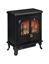 HOMCOM Electric Fireplace Stove Heater with LED Fire Flame Effect, Overheat Protection, 1000W/2000W, Black