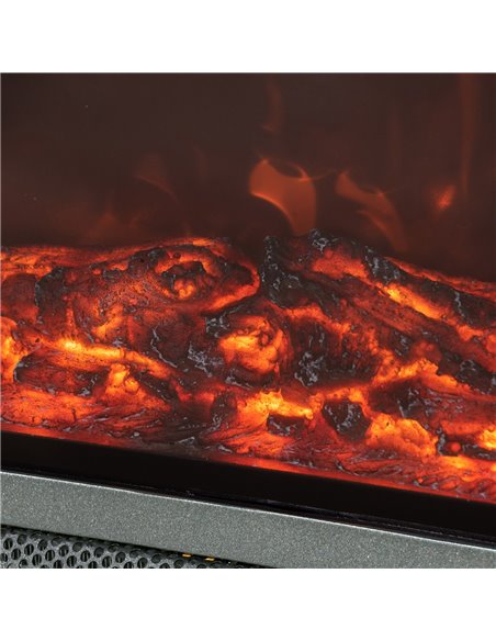 HOMCOM Free standing Electric Fireplace Heater with Realistic Flame Effect, Rotatable Head, Overheating Protection, 1500W, White - pic 28472 | FastDaddyshop