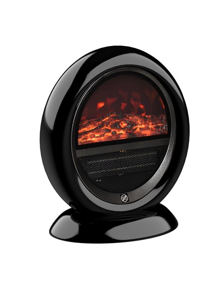 HOMCOM Electric Fireplace Heater with Realistic Flame Effect, Rotatable Head, Overheating Protection, 1500W, Black - pic 28473 | FastDaddyshop